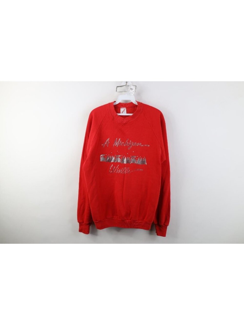 Vintage 90s Womens XL Faded Christmas A Michigan Winter Crewneck Sweatshirt USA